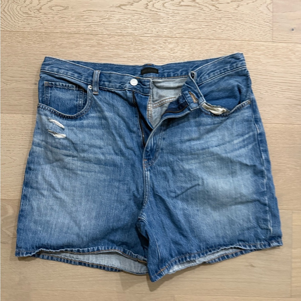 Uniqlo Jeans Distressed Blue Jean Shorts